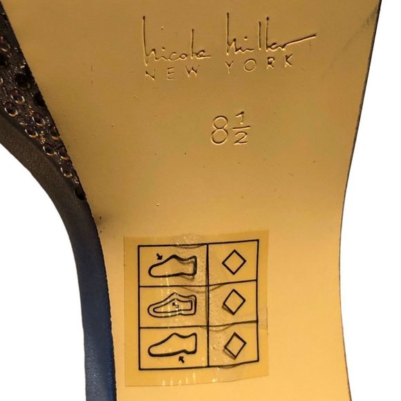 Nwt - Nicole Miller - Selmat Silver Multi Platform Block Heel Sandals - Size 8.5 - Picture 8 of 11